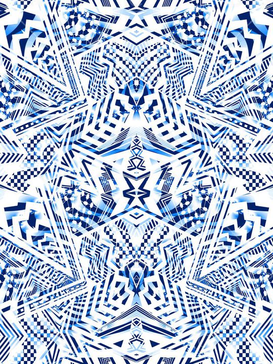 不规则几何印花华亿平台图片