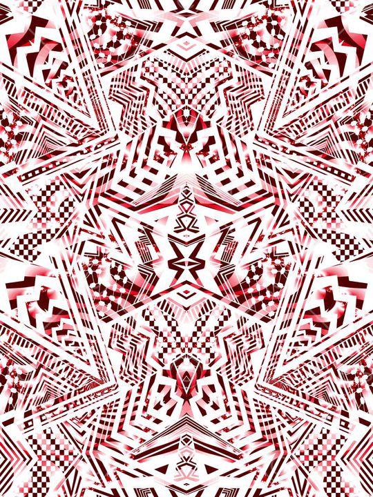 不规则几何印花华亿平台图片