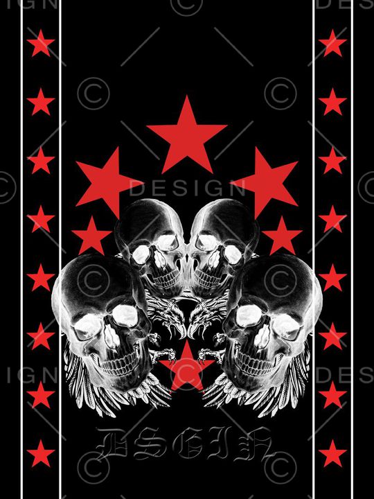 骷髅头印花华亿平台图片