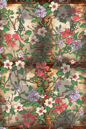 复古印花华亿平台图片