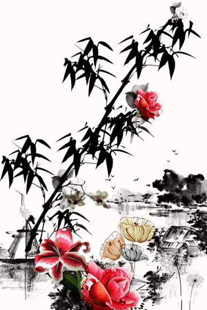 花卉印花华亿平台图片