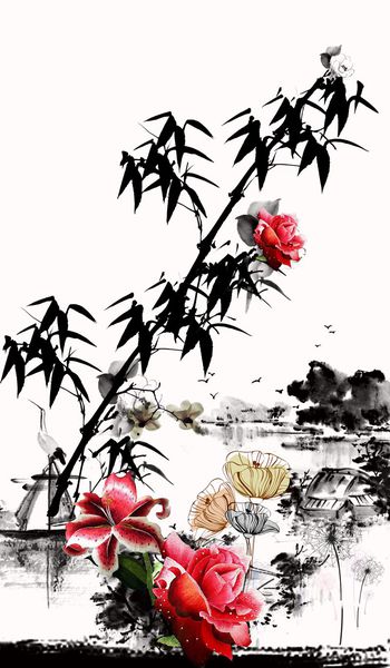 花卉印花华亿平台图片