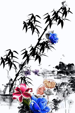 花卉印花华亿平台图片