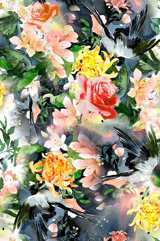 花卉印花华亿平台图片