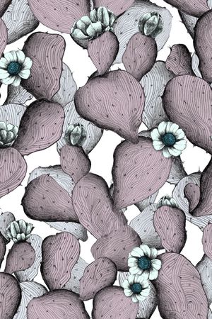 手绘花卉印花华亿平台图片