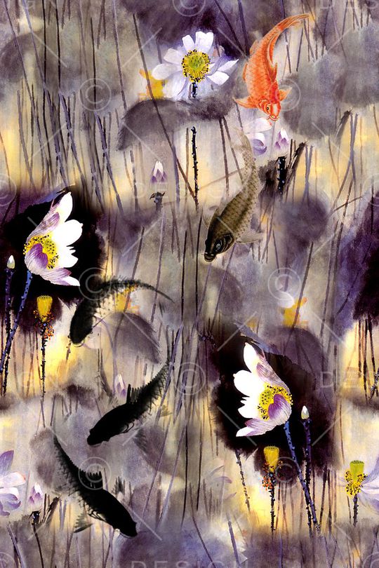 清爽大花印花华亿平台图片