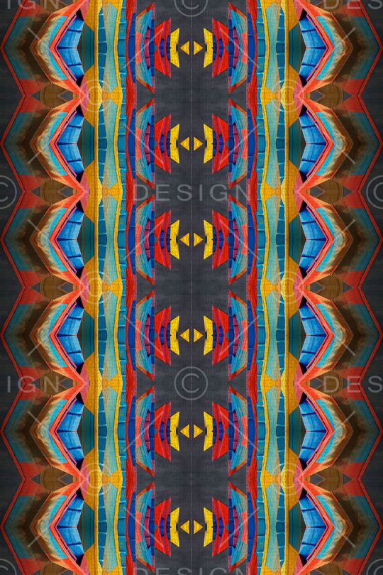 几何炫彩印花华亿平台图片