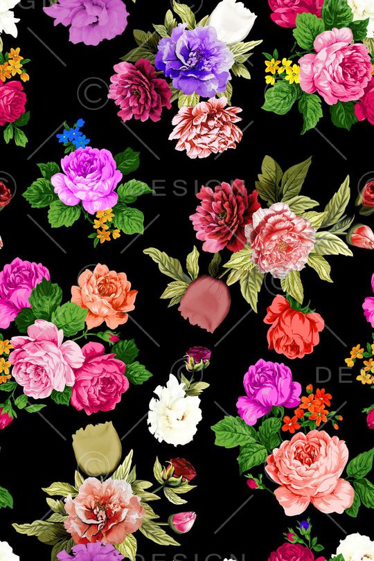 牡丹印花华亿平台图片