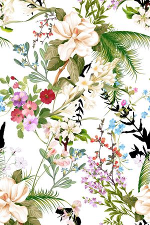 小清新花卉印花华亿平台图片