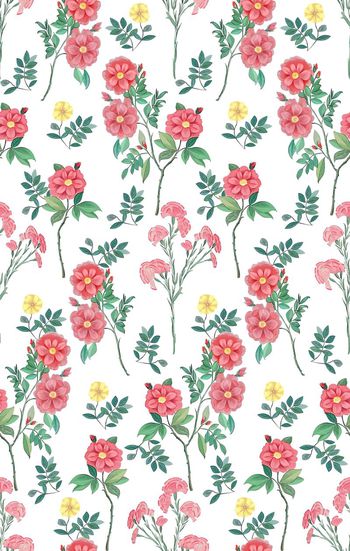 678753-田园清新花卉-白