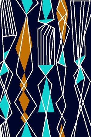 不规则几何印花华亿平台图片