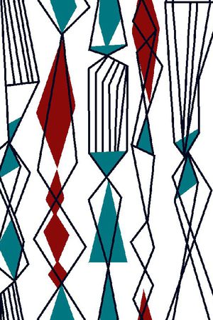 不规则几何印花华亿平台图片