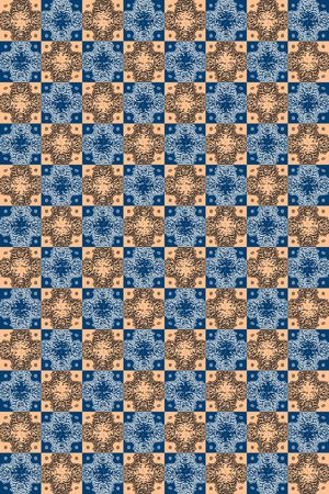 格子图案印花华亿平台图片