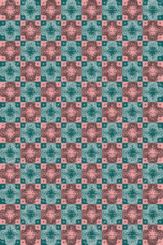 格子图案印花华亿平台图片