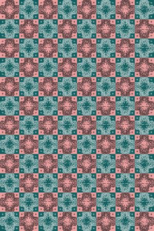 格子图案印花华亿平台图片