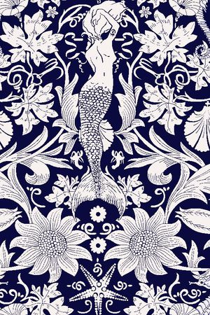 美人鱼印花华亿平台图片