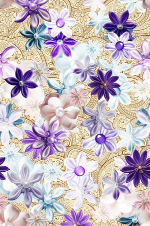 三色堇印花华亿平台图片