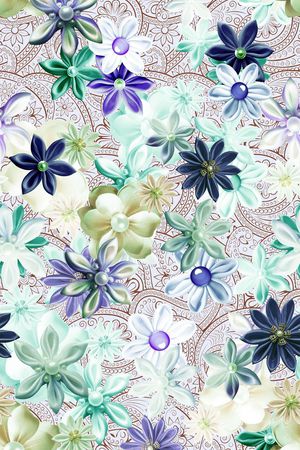 三色堇印花华亿平台图片