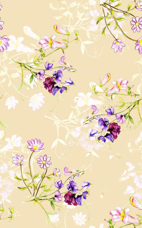 三色堇印花华亿平台图片