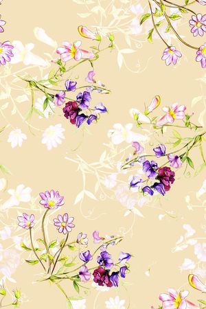 三色堇印花华亿平台图片