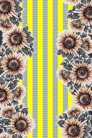 向日葵印花华亿平台图片