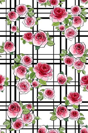 玫瑰花印花华亿平台图片