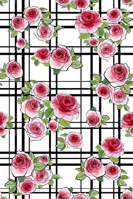 玫瑰花印花华亿平台图片