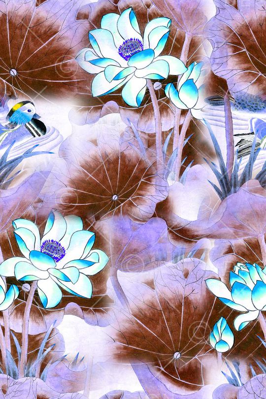 清爽大花印花华亿平台图片