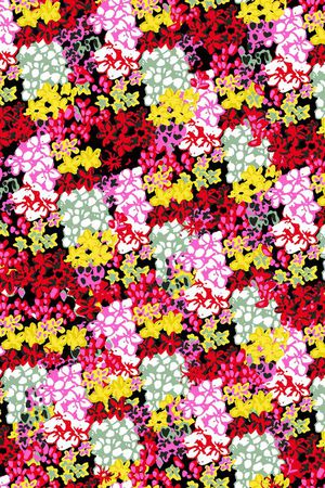 传统花卉印花华亿平台图片