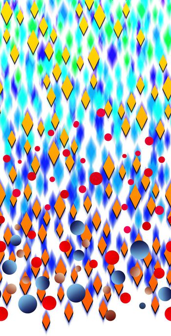 几何、菱形、圆圈、渐变色印花华亿平台图片