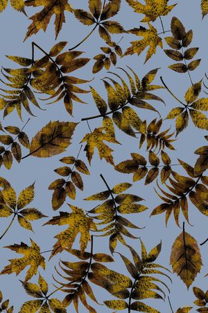 树叶印花华亿平台图片