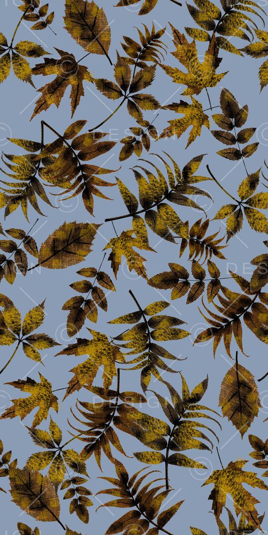 树叶印花华亿平台图片