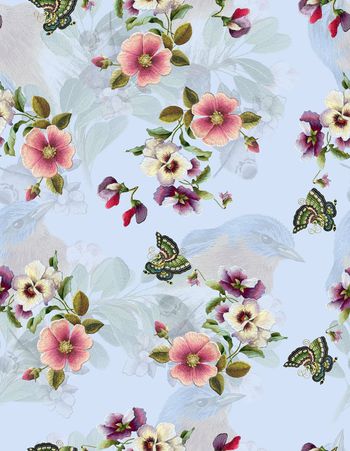 679389-066DG小鸟底纹刺绣花卉 (3)