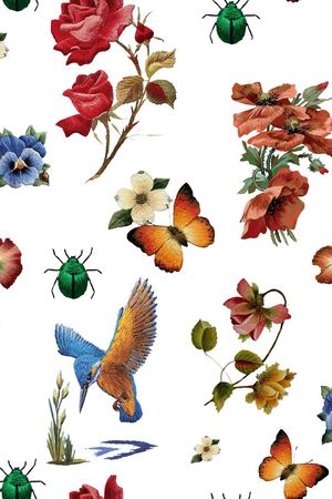 刺绣花印花华亿平台图片