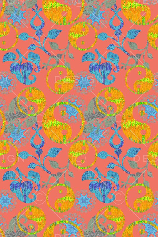 抽象变幻印花华亿平台图片