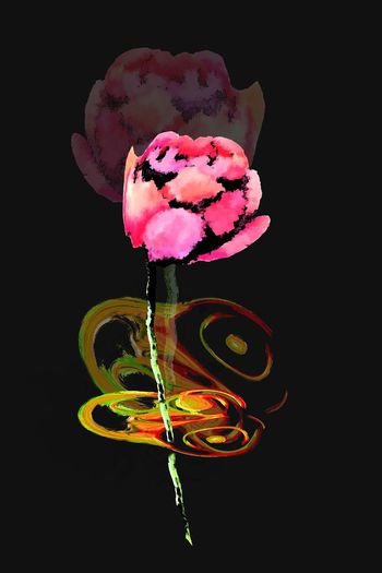 679649-创意定位油墨花卉1