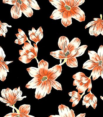 手绘花卉印花华亿平台图片