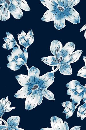 手绘花卉印花华亿平台图片