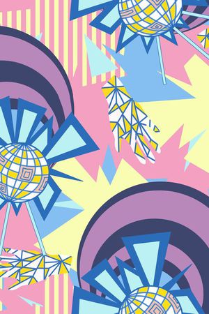 不规则几何印花华亿平台图片