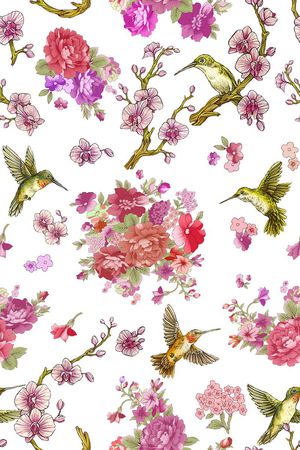 花鸟印花华亿平台图片