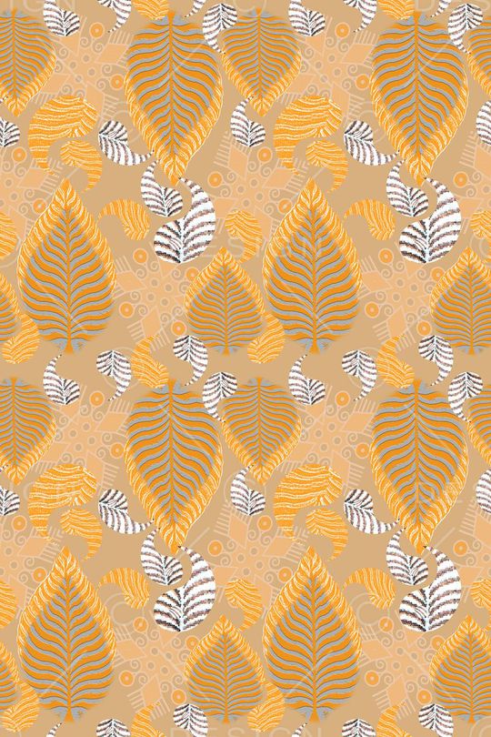 腰果花组合印花华亿平台图片