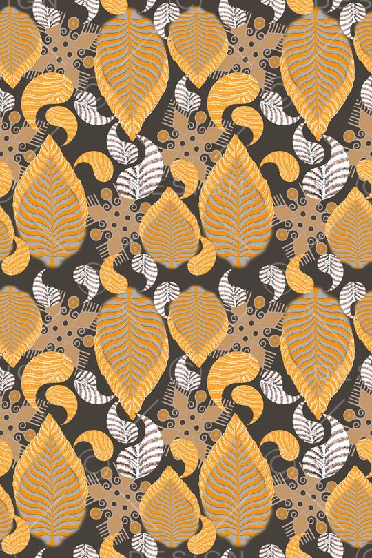 腰果花组合印花华亿平台图片