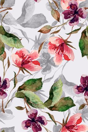 手绘水彩印花华亿平台图片