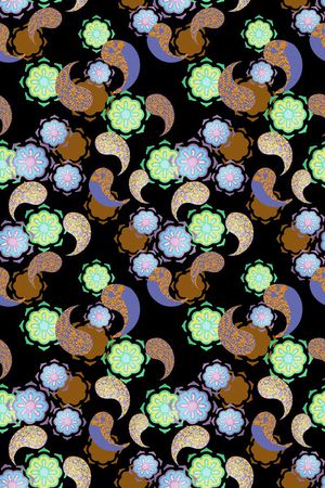 创意佩斯利花纹印花华亿平台图片