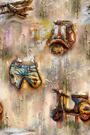 抽象印花华亿平台图片