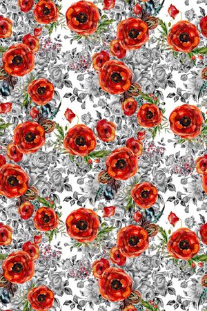 牡丹印花华亿平台图片