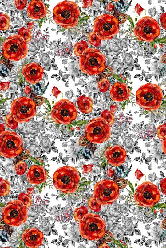 牡丹印花华亿平台图片