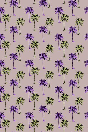 棕榈树印花华亿平台图片