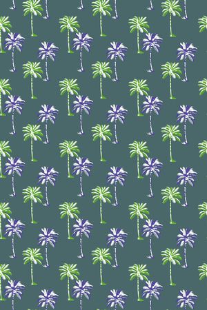 棕榈树印花华亿平台图片