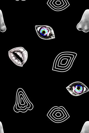 眼睛印花华亿平台图片